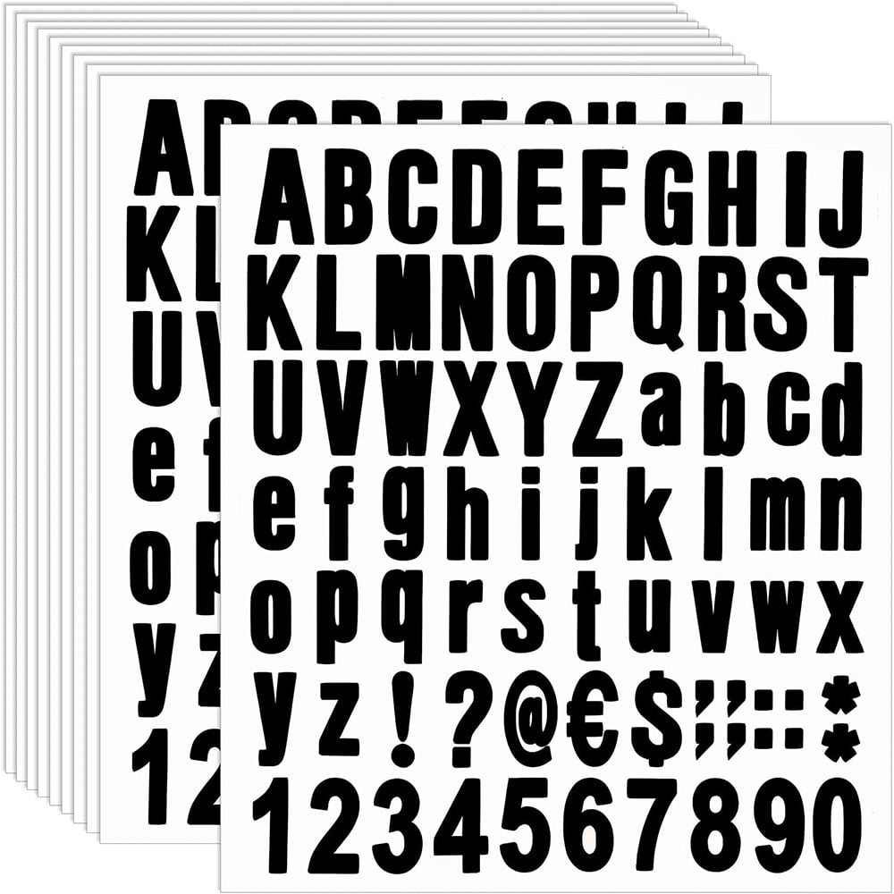 Pack of 25 keyboard characters made up of Letters numbers or any other keyboard symbol Two inch high White Glitter iron on Vinyl