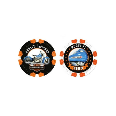 Harley-Davidson Vintage Series 11 - 1950 Model FL Collectible Poker Chips, Harley Davidson