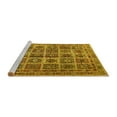 thumbnail image 2 of Ahgly Company Machine Washable Indoor Round Persian Yellow Traditional Area Rugs, 3' Round, 2 of 4