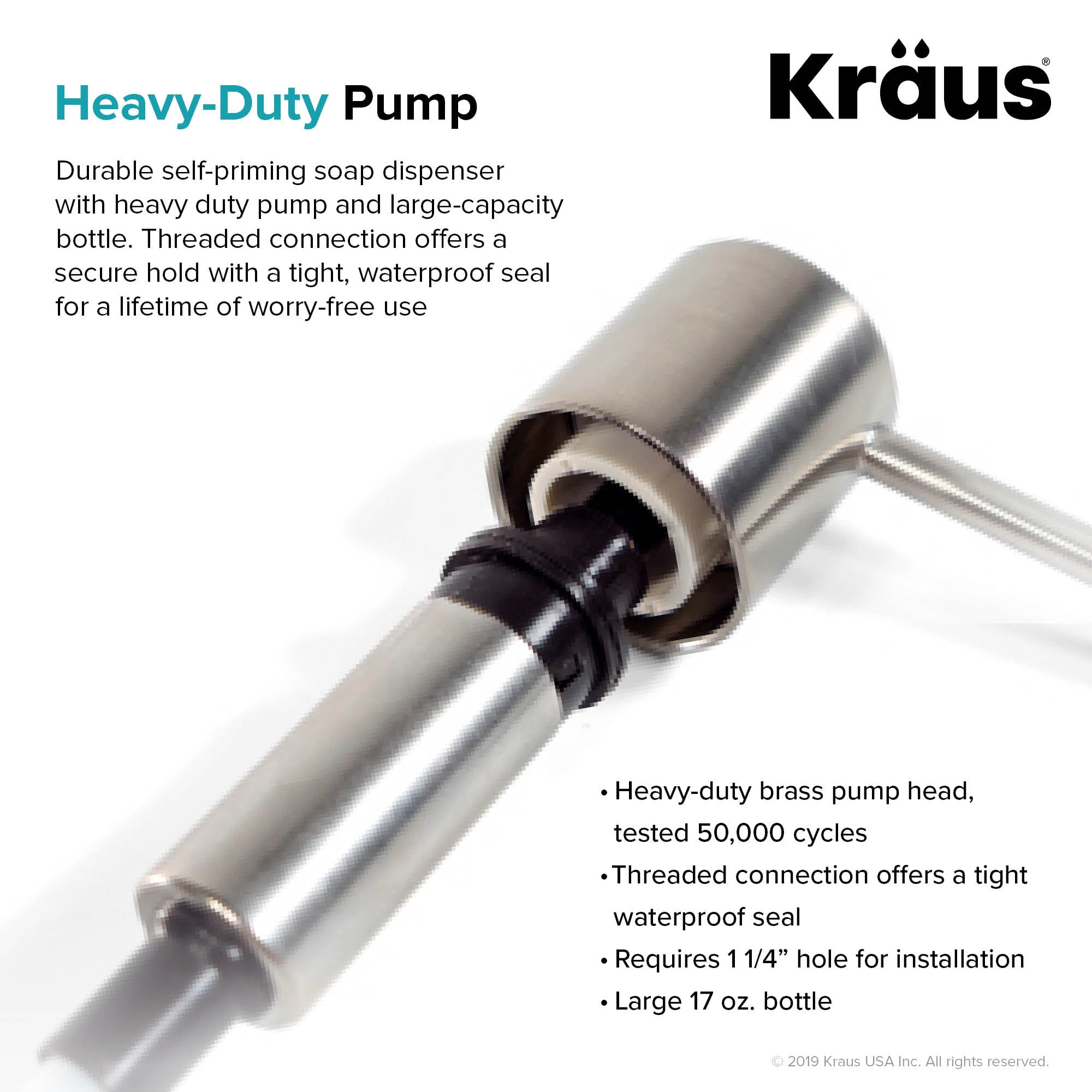 Kraus KSD-53MB Boden Deck Mounted Soap Dispenser - Black
