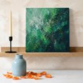 thumbnail image 3 of Olive Green Canvas Wall Art for Living Room Bedroom Bathroom, Green Ombre Shabby Chic Modern Boho Oil Painting Style Canvas Art Wall Decor, Artwork for Walls Home Office Decor, 10"x10", 3 of 9