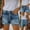 *Blue, variant on ClodeEU Women's Trendy Distressed Stretch Denim Shorts,Comfortable Casual Jean Shorts Blue,Womens Plus S