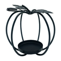 geerera Iron Pumpkin Candlestick Holder, Vintage Metal Candle Holder, for Mantel Display, Table Centerpiece, Harvest Festival Decor