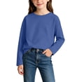 thumbnail image 6 of Edvintorg Boys' Tops, Tees & Shirts Solid Color Cerw Neck Long Sleeve Lightweight Casual Pullover Blouse Boys Clothes Size 2-13, 6 of 7