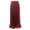 Red, variant on EDFBUYKRS Female Skirts Sequin Skirt Plus Size Long Women's Elastic Waist Satin Metallic Pleated Long Swing Skirt