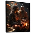 thumbnail image 2 of Designart "Afro-American Creation Sacred" African American Floater Framed Wall Art Living Room, 2 of 7
