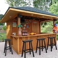 thumbnail image 6 of NALONE 29 Inch Outdoor Bar Stools Set of 2, HDPE Bar Chairs, Weather Resistant Barstools Outside Bar Height Stools for Bar, Kitchen Counter, Balcony (Black, 29'' Barstools Set of 2), 6 of 9