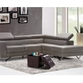 thumbnail image 2 of Foldable Furniture Box Storage Tufted Leather Ottoman Foot Rest (Small, Brown), 2 of 4