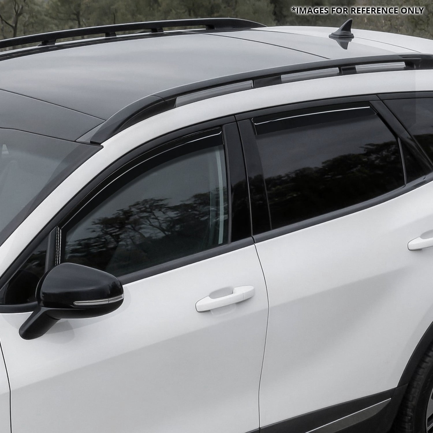 Nuvision in-Channel Window Visor Vent Shade Sun Guard Deflector for 23-25 Kia Sportage