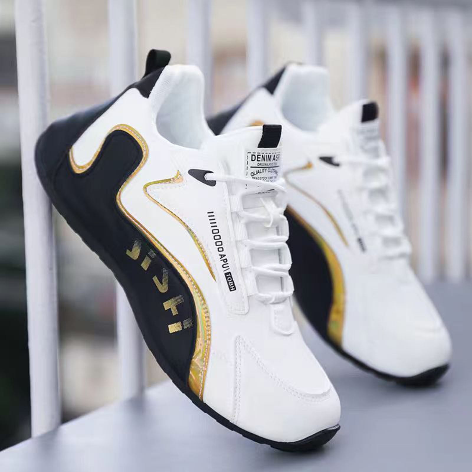 Non Slip Work Shoes for Men Men's Fashion Sneakers Sport Tennis Walking Shoes Beige,44