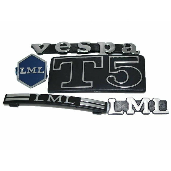 VESPA LML T5 Leg shield Cowl Horn Casting Emblem Badge Kit