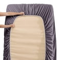 thumbnail image 3 of Nestl Sábanas Extra Profundas Tamaño California King - Juego de 6 Piezas Microfibra Suave Que Se Adaptan a Colchones 45-60 Cm, Color Morado Grisáceo., 3 of 5