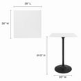 thumbnail image 6 of Modway Lippa 28" Square Lacquered MDF Bar Table in Black/White, 6 of 8