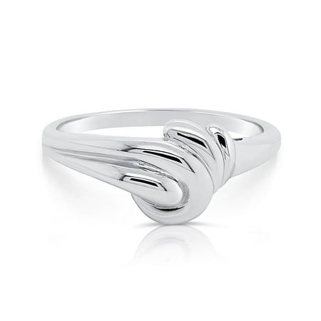 Tilo Jewelry 925 Solid Sterling Silver Beach Ocean Wave Ring | Size 5 | Women & Unisex