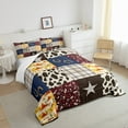 thumbnail image 4 of Erosebridal Western Cowboy Bedding Full Comforter Set, Cow Print Down Comforter, Rustic Patchwork Decor, 3 Pieces, 4 of 8