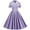 Purple, variant on QLEICOM 1950's Dresses for Women Vintage, Contrast Suit Collar Cardigan Dress, Stretch Slim High Waist Swing Ball Dress, Christmas Lace Up Midi Dress, Audrey Hepburn Style Party Dresses White S