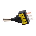 thumbnail image 3 of CHUANK 10pcs 12V 20A 3-Pin On / Off LED Toggle Slide Switch for Motorcycle Car Boat (Red), 3 of 5