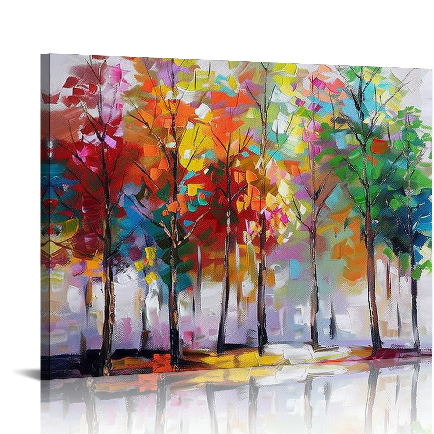 Art Tree Canvas Prints Wall Art for Home Decor, Large Colorful Trees Branches Forest Pictures for Living Room Bedroom Ready to Hang