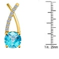 thumbnail image 3 of Mauli Jewels Engagement Necklace for Women 1.40 Caratw Beautiful Gemstone And Diamond Pendant 4 prongs 10K Yellow Gold With 18'' Rope Chain|Silver Chain, 3 of 7