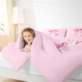 thumbnail image 3 of Manfei Pink Watercolor Bow Letter H Twin Comforter Sets for Girls, Cute Initial Bows Bedding Set, Pink Reversible, 2-Piece, 3 of 6