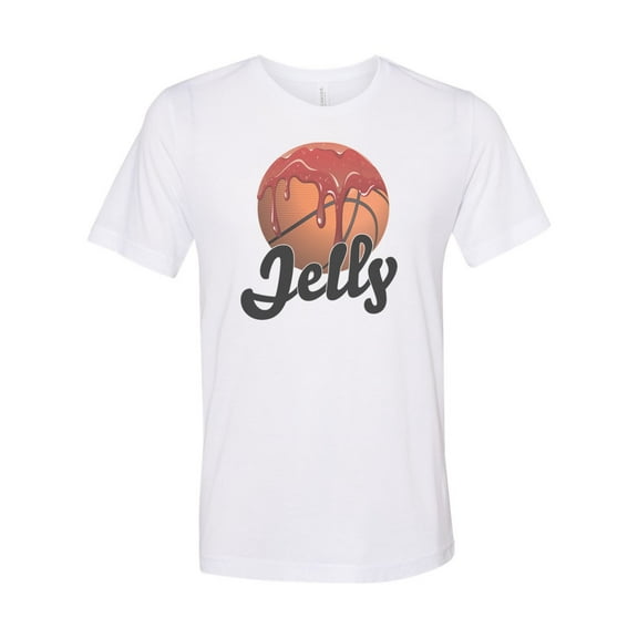 Basketball Shirt, Jelly, Jelly Basketball, Jelly Layup, Unisex Fit, Basketball Jelly, Jelly Fam, Basketball Family, Basketball Gift, Hoops, White, LARGE