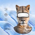 thumbnail image 3 of 3D Cat Animal Ice Silk Ski Ride Face with Ears for Outdoor Activities Like Music Festivals Rave Parties Skiing Halloween Parties, 3 of 4