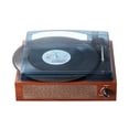 thumbnail image 1 of KFFKFF Phonograph, Tri-Speed, Belt-Operated Record Player with Integrated 5W Stereo Sound System Magnetic Needle, Compatible with 33/45/78 RPM Bluetooth Aux in RCA Output, 1 of 9