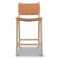 thumbnail image 2 of Poly and  Bark Banda 25 in. Teak & Leather Counter Height Stool - Fauve Tan, 2 of 10