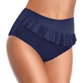 thumbnail image 3 of HOWPAY Women Bikini Bottoms Tummy Control Basic Swim Shorts with Full Coverage High Waisted Solid Color Stretchy Beach Pool Swimsuit Bottoms Navy XL, 3 of 7