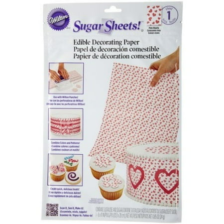 Wilton Sugar Sheet, Pink Hearts [Pink hearts]