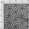 thumbnail image 2 of oneOone Cotton Poplin Black Fabric Geometric Craft Projects Decor Fabric Printed By The Yard 42 Inch Wide, 2 of 4