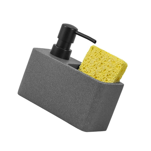 Liquid Soap Dispenser and Sponge Holder Countertop Liquid Pump Bottle