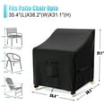thumbnail image 3 of 2PCS Outdoor Chair Covers, GARPROVM Waterproof Patio Chair Covers, 420D 35*38*31inches Outdoor Patio Furniture Covers, Black, 3 of 9