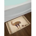 thumbnail image 2 of Ostrich Bath Mat, Ornamental Animal with Eggs Effects Traditional Boho Pattern, Plush Bathroom Decor Mat with Non Slip Backing, 29.5" X 17.5", Multicolor, by Ambesonne, 2 of 2