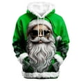 thumbnail image 4 of NinXxx Women's Fashion Hooded Sweatshirt Cozy Winter Loungewear Streetwear Top Green XL, 4 of 4
