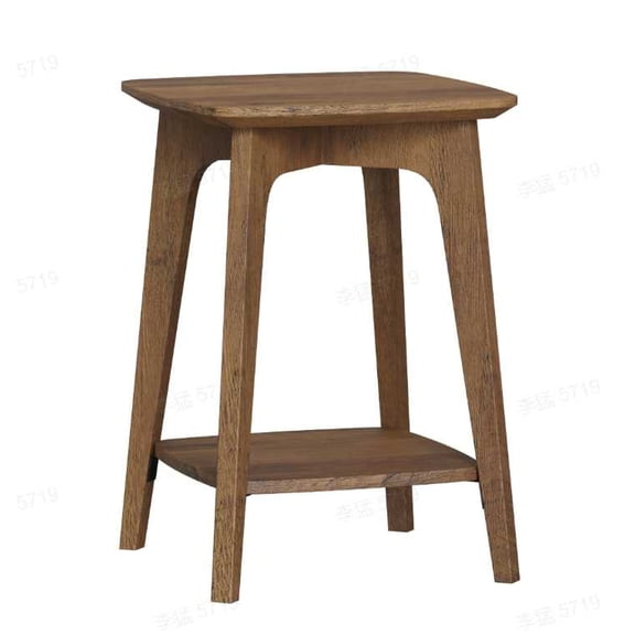 VASAGLE Small End Table, Side Table with Lower Shelf, Nightstand for Living Room, Bedroom, Brown