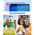 thumbnail image 4 of Tablets 10.1 inch Android 14 Tablet Newest, 32GB ROM 1TB Expand, Quad-Core Processor Tablet, 6000mAh Battery, Dual Camera, Wifi, 1280x 800 IPS Tablet PC (Purple), 4 of 7