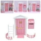 thumbnail image 5 of Simulación de casa de muñecas en miniatura de hadas, decoración de casa de muñecas, muebles de puerta, modelo para niños Rosa, 5 of 8