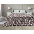thumbnail image 1 of Vintage Down Alternative Comforter, Graceful Nature Theme Bedding Plant Poppies Buds with Look French Garden, Microfiber Quilt for All Season, 5 Sizes, Mauve Blush, by Ambesonne, 1 of 3