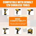 thumbnail image 4 of 2-Pack DC9071 3600mAh 12V Ni-Mh Battery Replacement for Dewalt 12V Battery DW9071 DW9072 DE9037 DE9071 DE9072 DE9074 DE9075 Compatible with Dewalt 12V Cordless Tools, 4 of 6