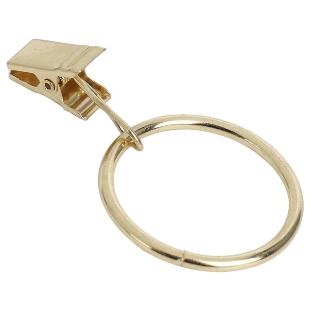 40 anillos de cortina con clips, ganchos resistentes para cortinas en soporte de barra de tensión, 1,26 pulgadas de oro interior