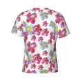 thumbnail image 6 of Qekee Watercolor Flowers Classic Fit T-Shirt Men's Shirt Men's Tight Short Sleeves for Exercise, Running, Mountaineering - Watercolor Flowers, 6 of 9