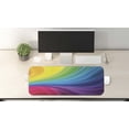 thumbnail image 2 of Abstract Computer Mouse Pad, Abstract Smooth Rainbow Inspired Curvy Lines Pattern Spiral Wavy Soft Spray Art, Rectangle Non-Slip Rubber Mousepad Large, 31" x 12" Gaming Size, Multicolor, by Ambesonne, 2 of 2