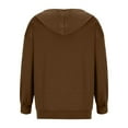 thumbnail image 5 of Mohiass Fall Zip Up Hoodie Women Plain Oversized Hooded Sweatshirts 2025 Fashion Winter Soft Casual Warm Jackets Earthy Yellow XL, 5 of 5