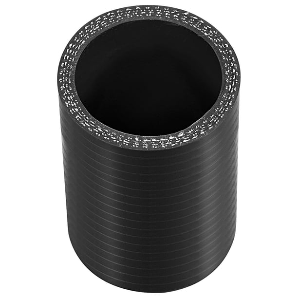 45mm 1.77" ID Coche Recto Silicona Acoplador Tubo 76mm Negro