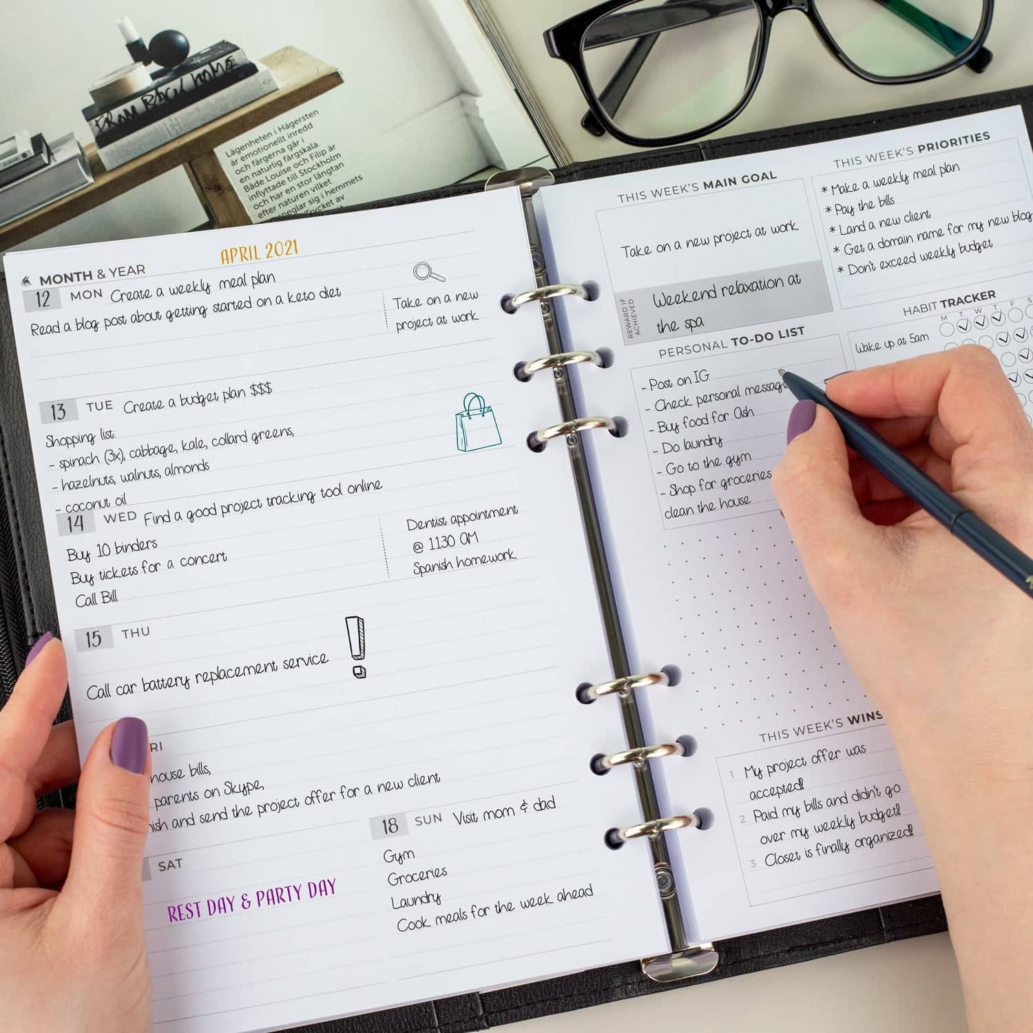 Clever Fox Weekly Planner Binder & Appointment Book