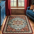 thumbnail image 2 of Sonoro Kate 2x3 Area Rugs for Living Room Bedroom, Non Slip Boho Machine Washable Indoor Floor Carpet, Red, 2 of 7