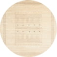 thumbnail image 1 of Ahgly Company Machine Washable Indoor Round Contemporary Gold Area Rugs, 4' Round, 1 of 7
