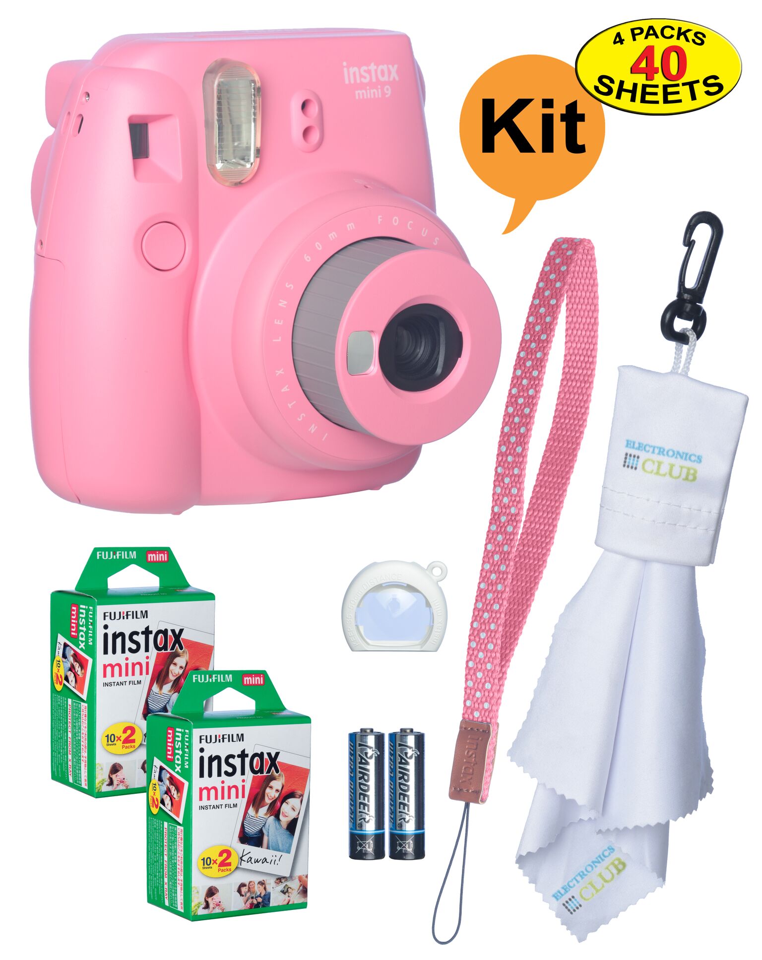 Fujifilm Instax Mini 9 Instant Film Camera + 40 Sheets of Instant Film