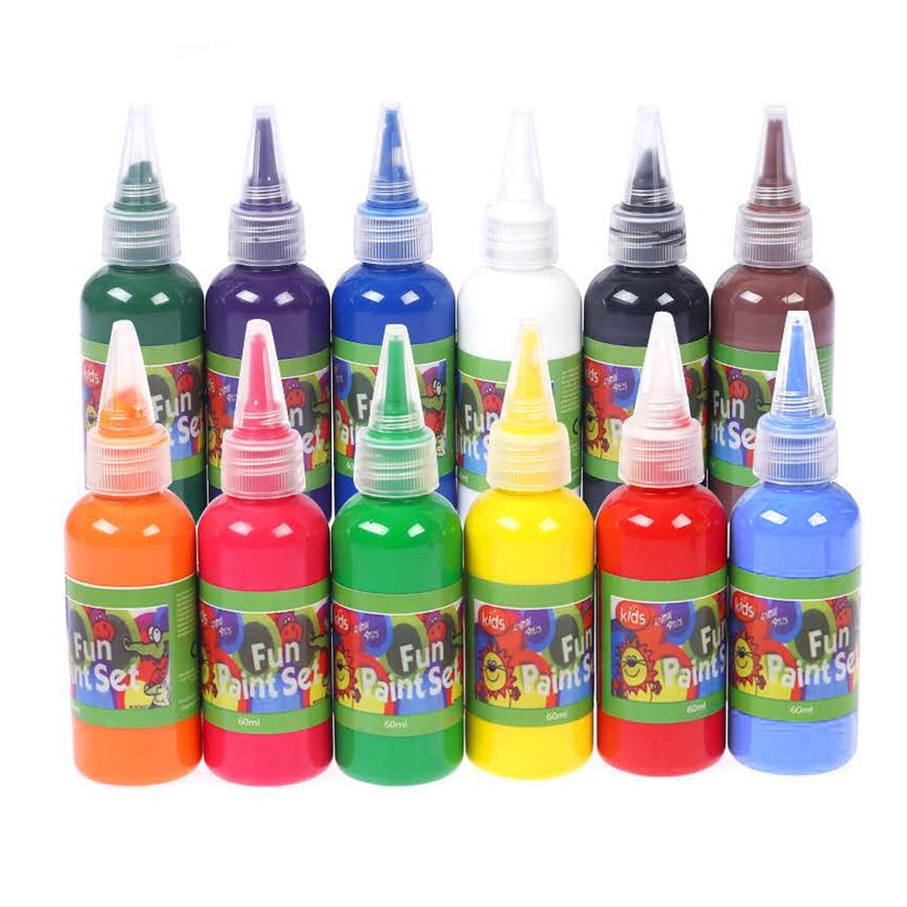 Pedty 12X Art Paints,Color Paint Washable Liquid 12 Set Finger 720ml Watercolor Non Paints Office & Stationery